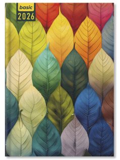 Period Basic határidőnapló, B/5, heti, 2026, Leaves