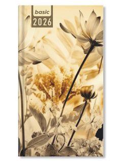   Period Basic zsebnaptár, álló, heti, 9x16,5cm, 2026, Wildflowers