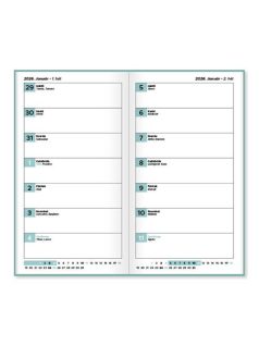   Period tűzött zsebnaptár, álló, 8,5x15,5cm, kétheti, 2026, Leaves