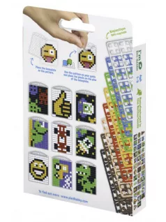   Pixel kulcstartókészítő szett 3 kulcstartó alaplappal, 8 színnel, mintákkal, fiús