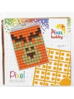   Pixel kulcstartókészítő szett 1 kulcstartó alaplappal, 3 színnel, szarvas