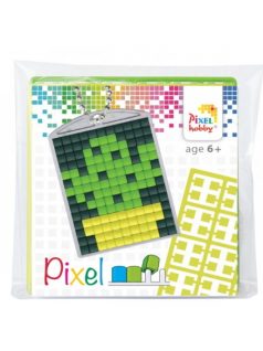   Pixel kulcstartókészítő szett 1 kulcstartó alaplappal, 3 színnel, kaktusz