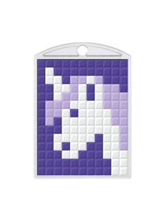   Pixel kulcstartókészítő szett 1 kulcstartó alaplappal, 3 színnel, unikornis