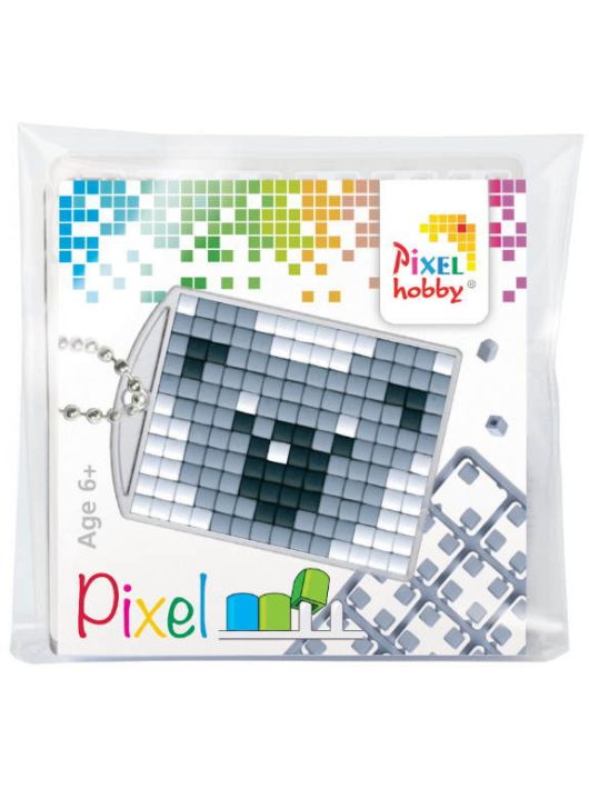 Pixel kulcstartókészítő szett 1 kulcstartó alaplappal, 3 színnel, koala