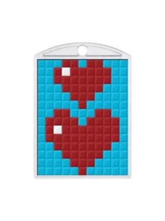   Pixel kulcstartókészítő szett 1 kulcstartó alaplappal, 3 színnel, Love