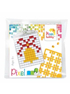   Pixel kulcstartókészítő szett 1 kulcstartó alaplappal, 3 színnel, karácsonyi csengettyű
