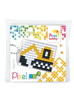   Pixel kulcstartókészítő szett 1 kulcstartó alaplappal, 3 színnel, markoló