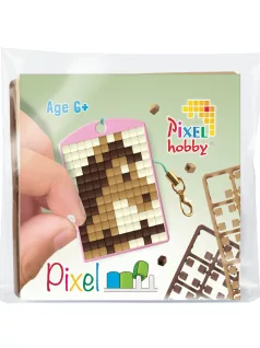   Pixel kulcstartókészítő szett 1 kulcstartó alaplappal, 3 színnel, ló (23113)