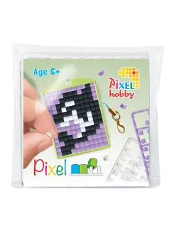 Pixel kulcstartókészítő szett 1 kulcstartó alaplappal, 3 színnel, delfin
