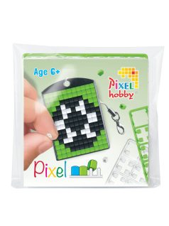  Pixel kulcstartókészítő szett 1 kulcstartó alaplappal, 3 színnel, focilabda