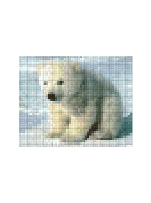 Pixel szett 1 normál alaplappal, színekkel, jegesmedve