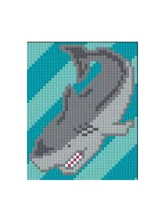 Pixel szett 1 normál alaplappal, színekkel, cápa