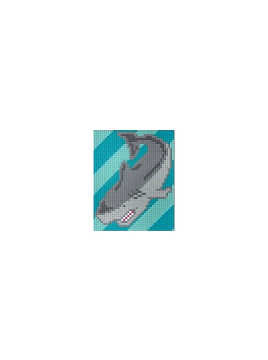 Pixel szett 1 normál alaplappal, színekkel, cápa