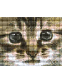 Pixel szett 1 normál alaplappal, színekkel, cica