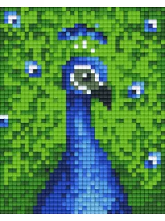 Pixel szett 1 normál alaplappal, színekkel, páva