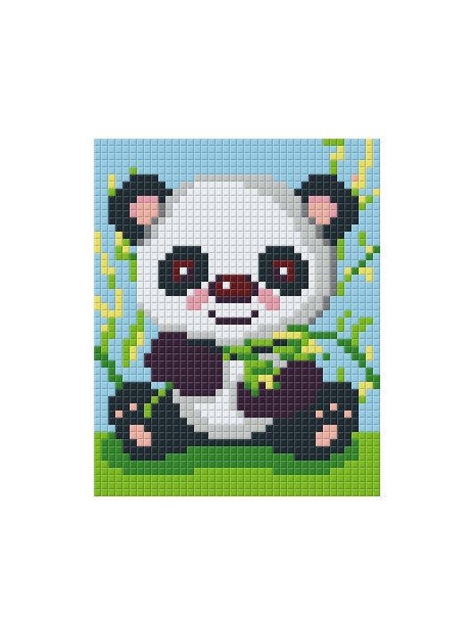 Pixel szett 1 normál alaplappal, színekkel, panda, (801220)