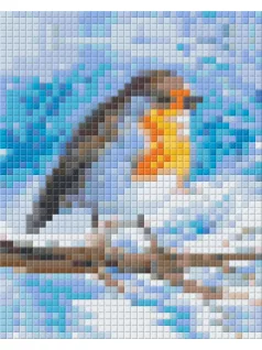 Pixel szett 1 normál alaplappal, színekkel, vörösbegy
