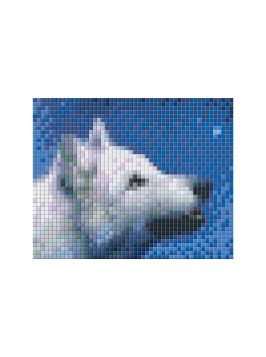 Pixel szett 1 normál alaplappal, színekkel, farkas