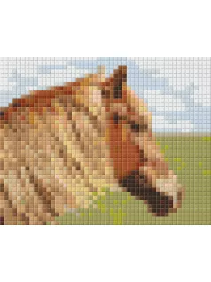 Pixel szett 1 normál alaplappal, színekkel, ló, 801304