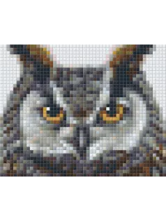 Pixel szett 1 normál alaplappal, színekkel, bagoly