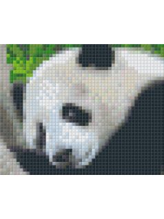 Pixel szett 1 normál alaplappal, színekkel, panda, (801308)