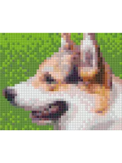 Pixel szett 1 normál alaplappal, színekkel, kutya, 801311