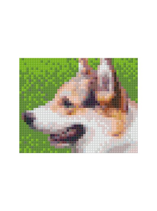 Pixel szett 1 normál alaplappal, színekkel, kutya, 801311