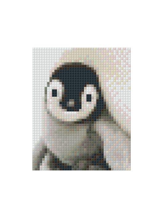 Pixel szett 1 normál alaplappal, színekkel, pingvin, (801315)