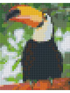 Pixel szett 1 normál alaplappal, színekkel, tukán, (801317)