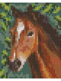 Pixel szett 1 normál alaplappal, színekkel, ló, 801318