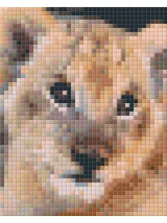 Pixel szett 1 normál alaplappal, színekkel, oroszlán