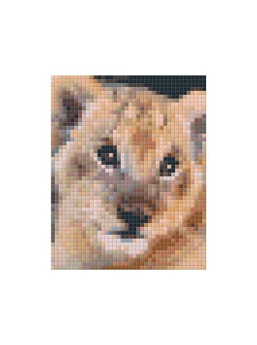 Pixel szett 1 normál alaplappal, színekkel, oroszlán