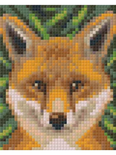 Pixel szett 1 normál alaplappal, színekkel, róka