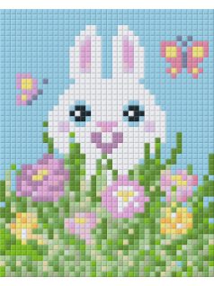 Pixel szett 1 normál alaplappal, színekkel, nyuszi