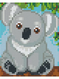 Pixel szett 1 normál alaplappal, színekkel, koala