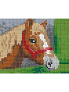 Pixel szett 1 normál alaplappal, színekkel, ló, 801360