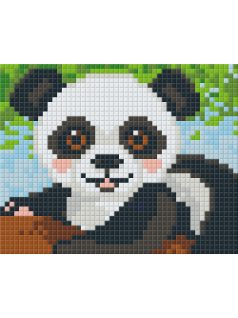 Pixel szett 1 normál alaplappal, színekkel, panda, (801406)