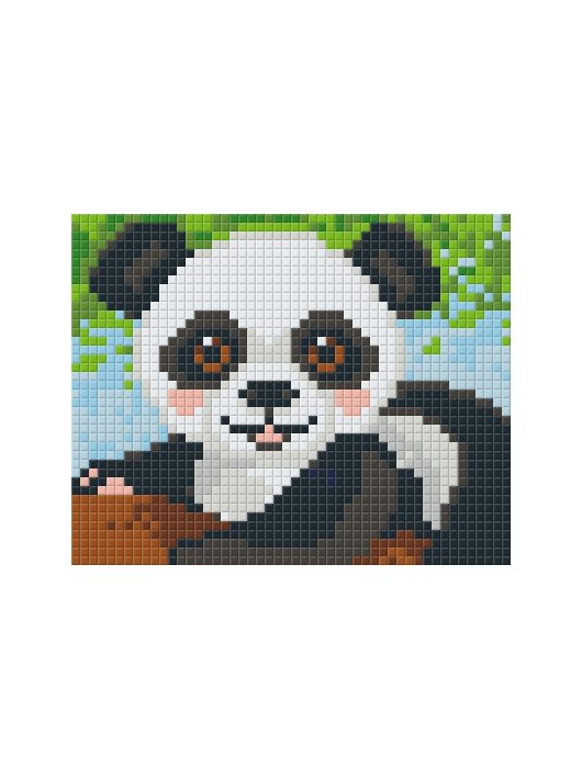 Pixel szett 1 normál alaplappal, színekkel, panda, (801406)