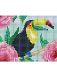 Pixel szett 1 normál alaplappal, színekkel, tukán, (801409)