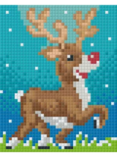 Pixel szett 1 normál alaplappal, színekkel, rénszarvas