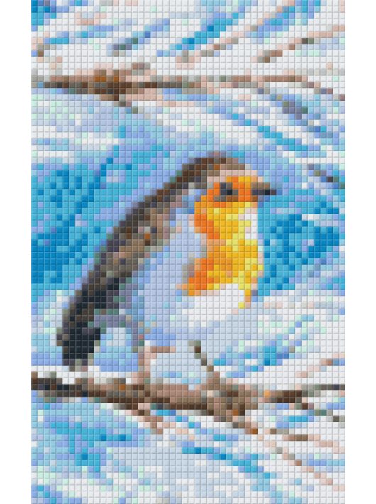 Pixel szett 2 normál alaplappal, színekkel, madár