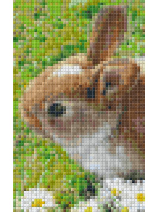 Pixel szett 2 normál alaplappal, színekkel, nyuszi