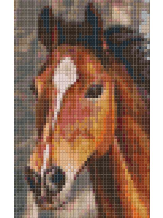 Pixel szett 2 normál alaplappal, színekkel, ló (802103)