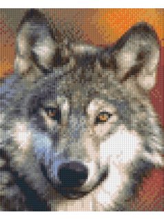 Pixel szett 4 normál alaplappal, színekkel, farkas