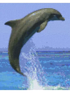   Pixel szett 4 normál alaplappal, színekkel, delfin (804223)