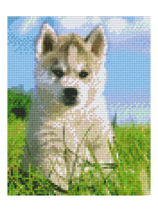 Pixel szett 4 normál alaplappal, színekkel, kutyakölyök