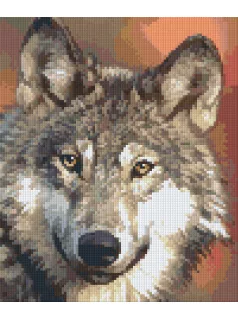 Pixel szett 6 normál alaplappal, színekkel, farkas