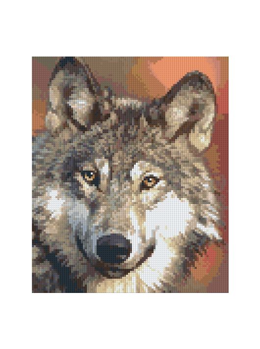 Pixel szett 6 normál alaplappal, színekkel, farkas