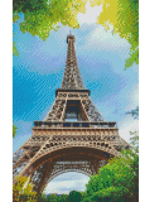 Pixel szett 8 normál alaplappal, színekkel, Eiffel-torony
