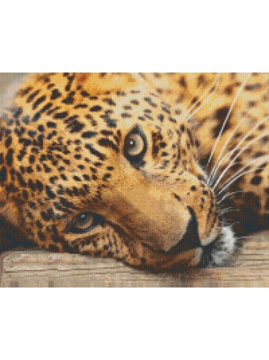 Pixel szett 16 normál alaplappal, színekkel, fekvő leopárd